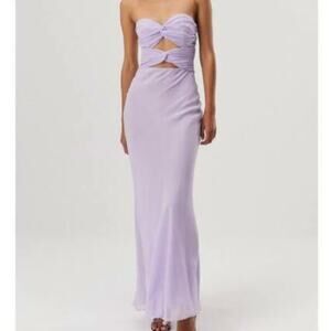 Misha Collection Saga Cutout Maxi Dress XS Lilac